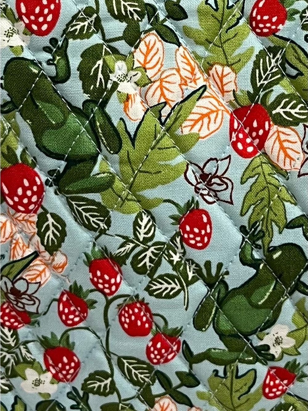NWT Vera Bradley Quilted Frogberry Garden Blue Lunch Tote - Picture 5 of 5